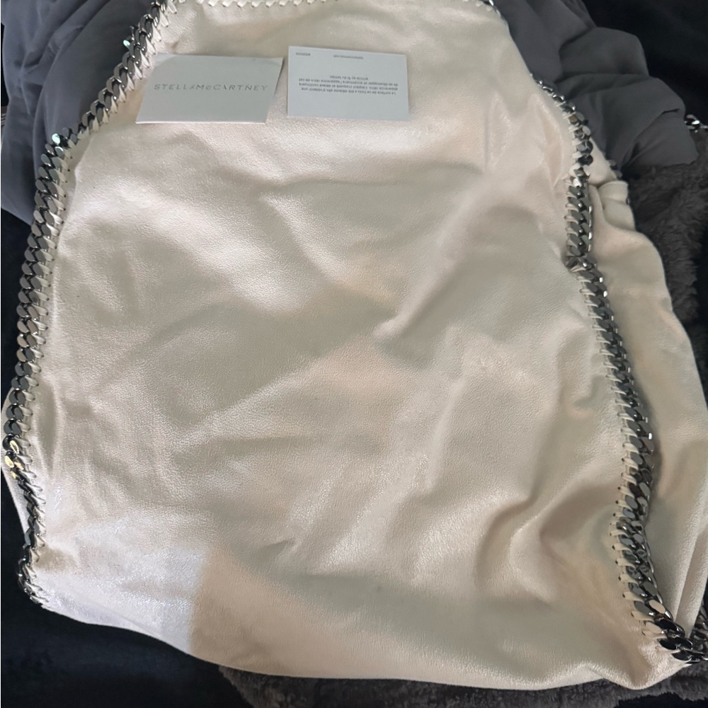 Stella McCartney Falabella Fold Over Tote Cream Silver Chain AUTHENTIC - Picture 6 of 7